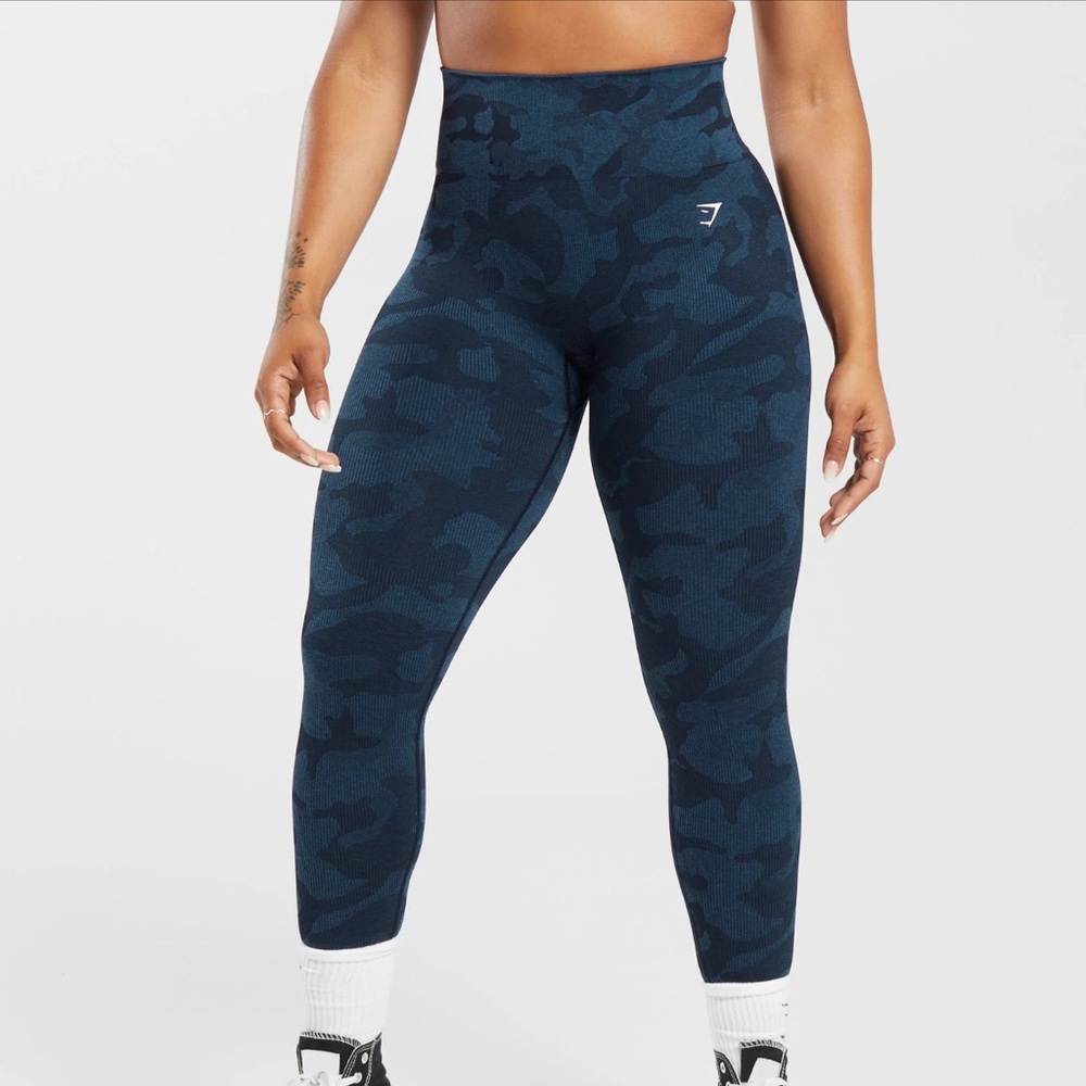 Gymshark Blue Camo Leggings